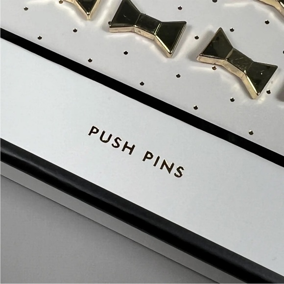 kate spade Gold Bowtie Push Pins NWT - Picture 3 of 7